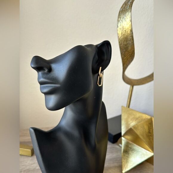 Trendy hoop earrings A419 - Picture 3 of 3